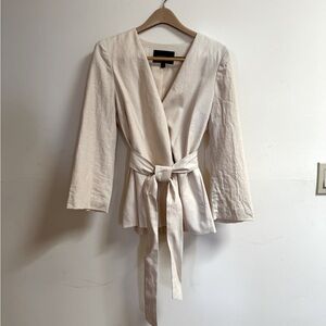 Banana Republic Linen Tie Waist Blazer